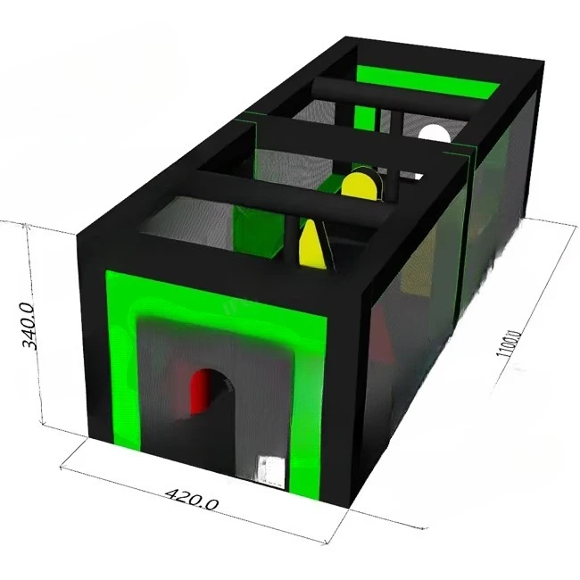 Combat Arena Inflatable Battle Obstacle Battle Zone Inflatable Paintball Field for CS Shooting Game / GEL Blaster