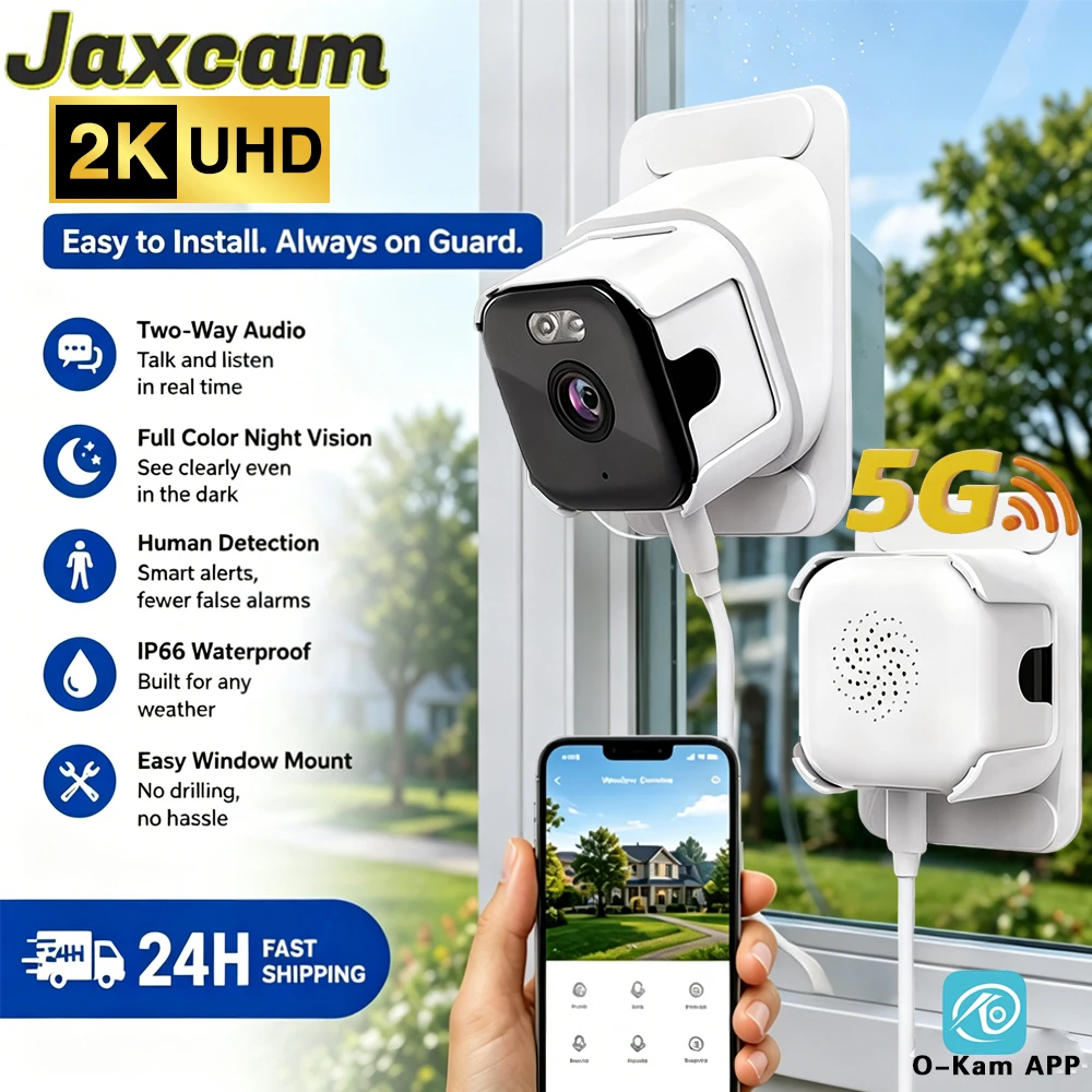 5ghz-wifi対応-室内窓用カメラ-5mp解像度-カラー暗視-動体検知-24時間365日録画-簡単設置-ホームcctvカメラ