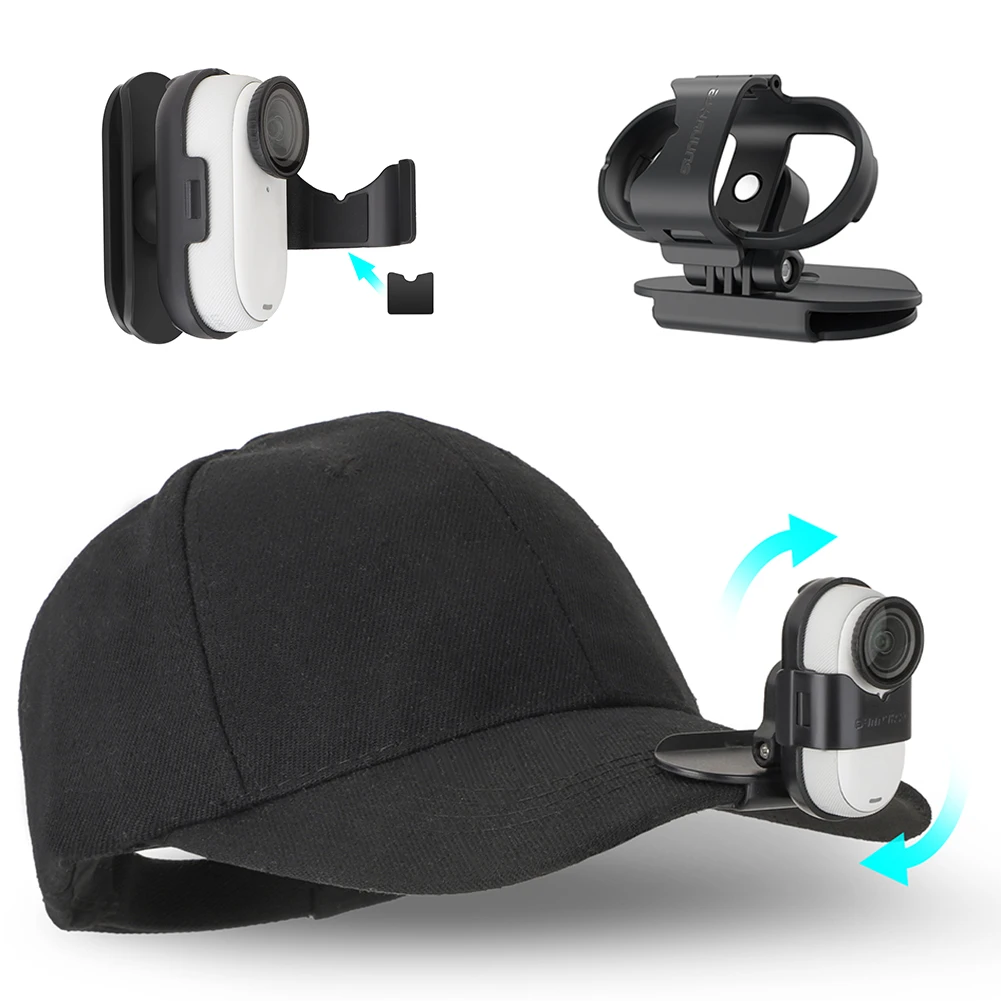 Sportkamera-Halterung Schnellverschluss-Hutclip 360-Grad-Rucksackclip Kamerakappenhalter für Insta360 GO 3/GO 3S Kamerazubehör