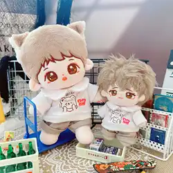 10/20cm Cute Cool Boy 3Pcs Set Doll Clothes Kawaii Soft Idol Plush Doll Clothes Cartoon Changing Clothes Games for Girls Gifts