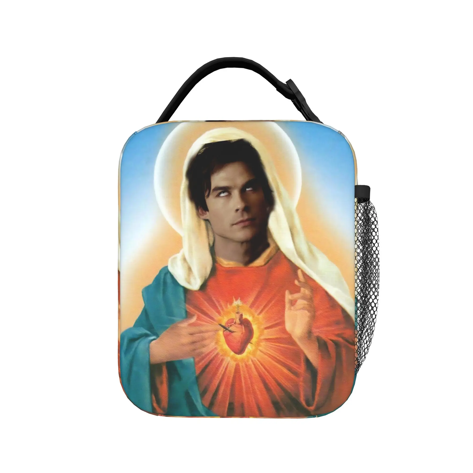 The Vampire Diaries Resuable Movie Lunch Bag Damon Salvatore Outdoor Picnic Lunch Box For Child Tote Food Bags Oxford Cooler Bag