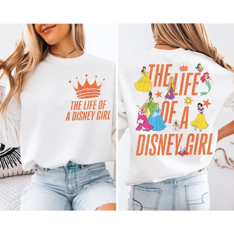 Felpa con cappuccio da donna Disney Princess invernale nuova moda casual streetwear da uomo e da donna