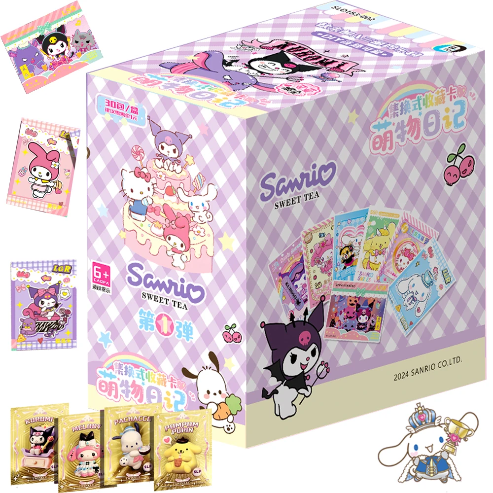 

Оригинальная карта Sanrio для детского отдыха и удовлетворения Kuromi Cinnamoroll Hello Kitty ограниченная игра коллекция карт детские подарки