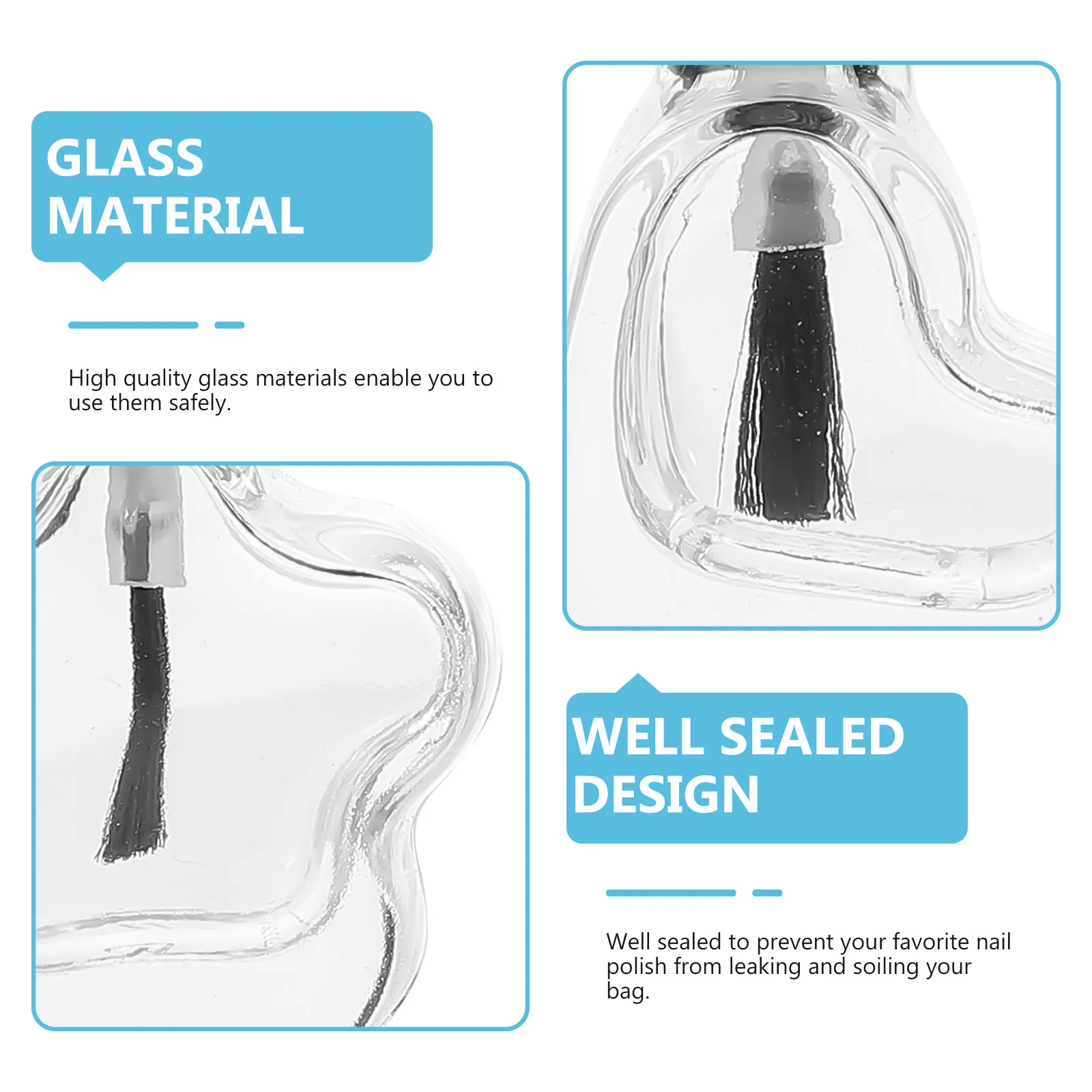 

12Pcs Empty Nail Polish Bottles Refillable Leak-Proof Portable Containers for DIY Color Mixing Manicure Nail Art Tool