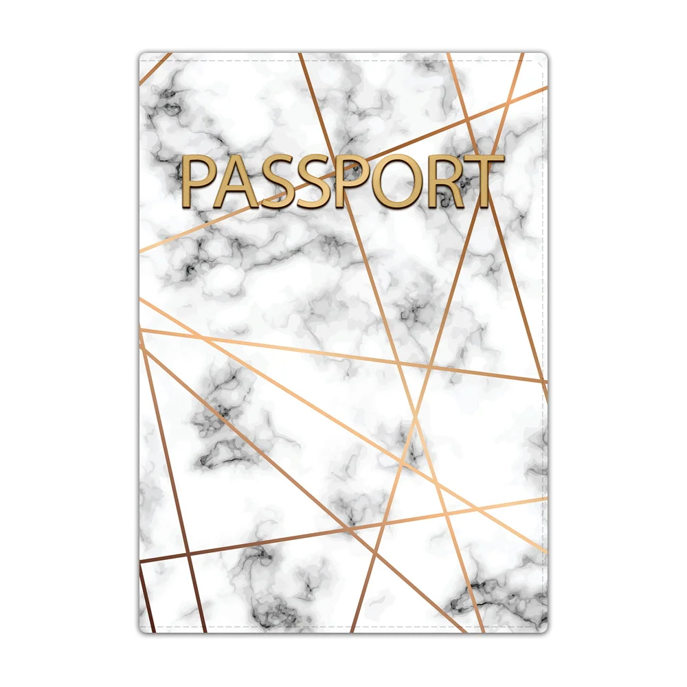 Mode Frauen Männer Passport Abdeckung Pu Leder Reise ID Bank Karte Halter form Muster Reisepass Paket Geldbörse Pouch