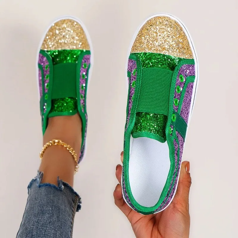 Zapato de mujer vulcanizada púrpura, plataforma, transpirable, con cordones, casual, zapatilla exterior image 2