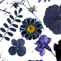 Natural dyed black embossing, pressed flower DIY festival bookmark handmade photo frame,12pcs
