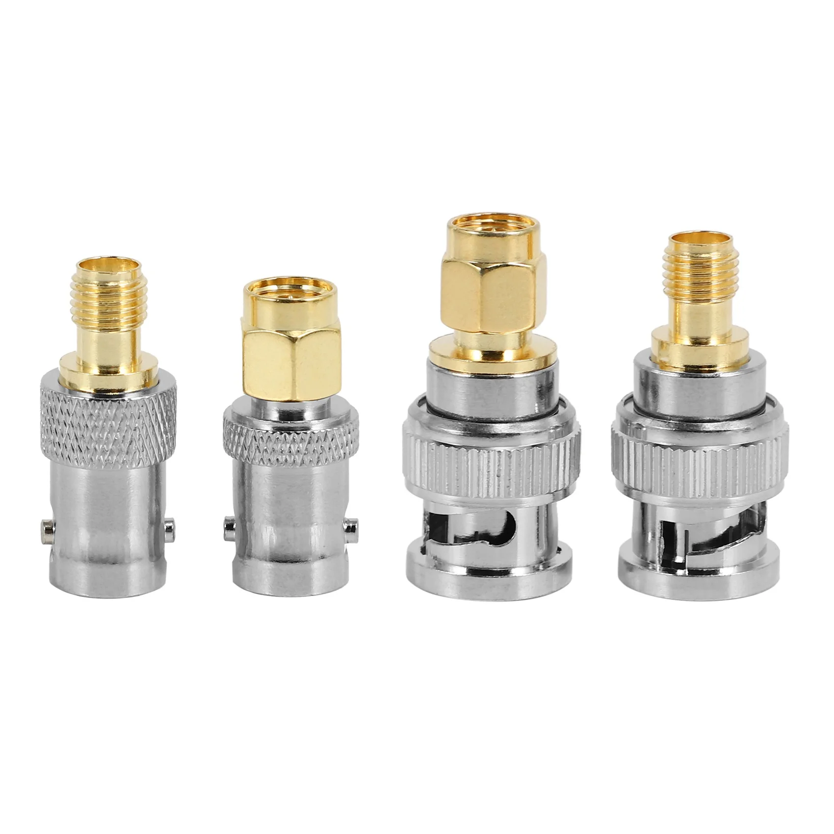 Kit de convertisseur de test d'adaptateur de connecteur RF mâle femelle, type BNC vers SMA, ensemble de 4 pièces