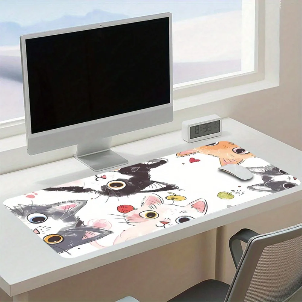 Cartoon Cat Throw Pillow - Anti-slip Rubber Bottom 키보드 손목받침대 פד לשולחן מחשב pk control 1 mousepad 대형 마우스 패드 tappetino mouse