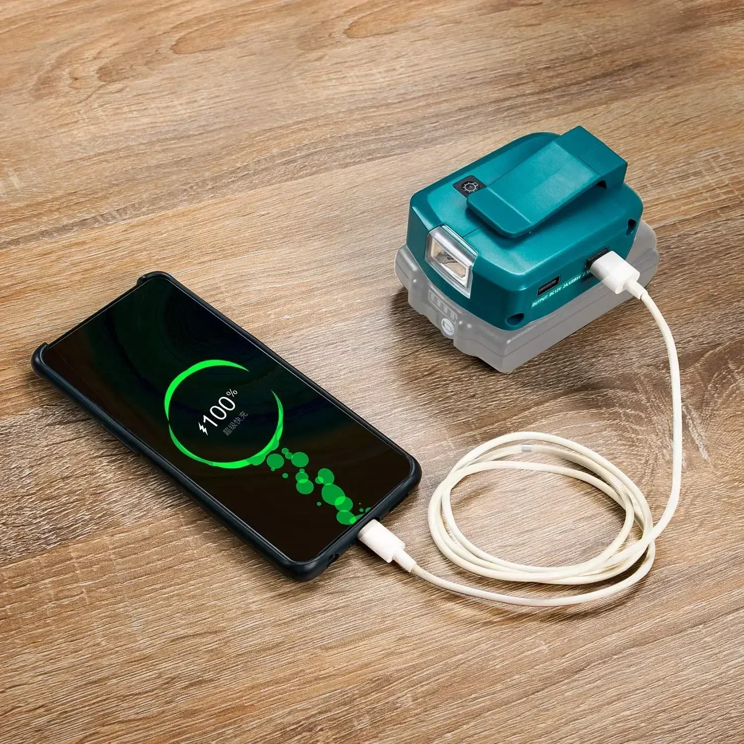 LED Light Adapter Work For Makita Battery Can Be Used for Lighting with USB Ports Provide Quick for Easy and Fast Charging ADP05