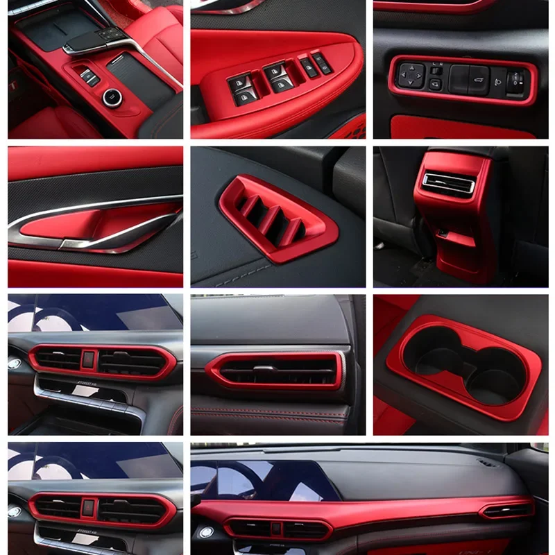 Red Items for Changan UNI-T 2022 2023 Interior Accessory Air Outlet Car Accesorries Window Switch Gear UNIt 2023 Decorative