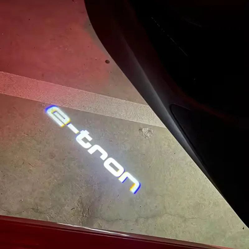 2pcs For Audi E-tron 2019 2020 2021 2022 Led Car Door Ghost Shadow Welcome Light Logo Projector Lamp Accessories