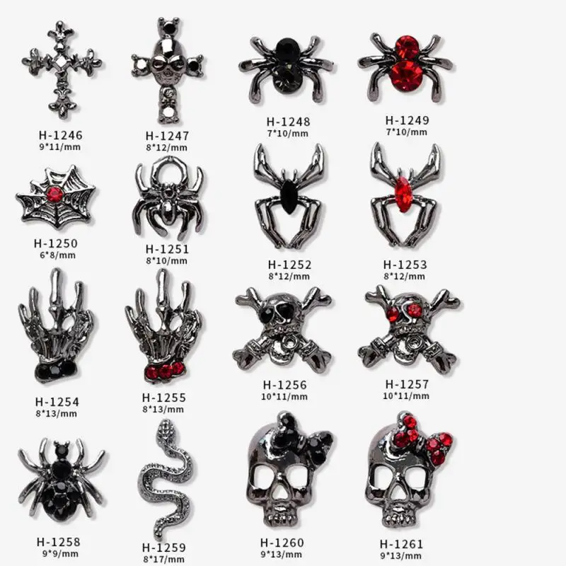 Metal Beautiful Small Spider Decorations Gun Black Comfortable Durable Chloe Heart Health & Beauty Skull Cross Simple