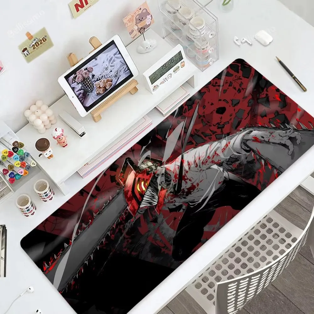 Hot Anime C_chainsaw M_man Mouse Pad 1200x600 Gaming High Definition Printing Super  Large Aesthetic Anti-slip Rubber  Desk Mat