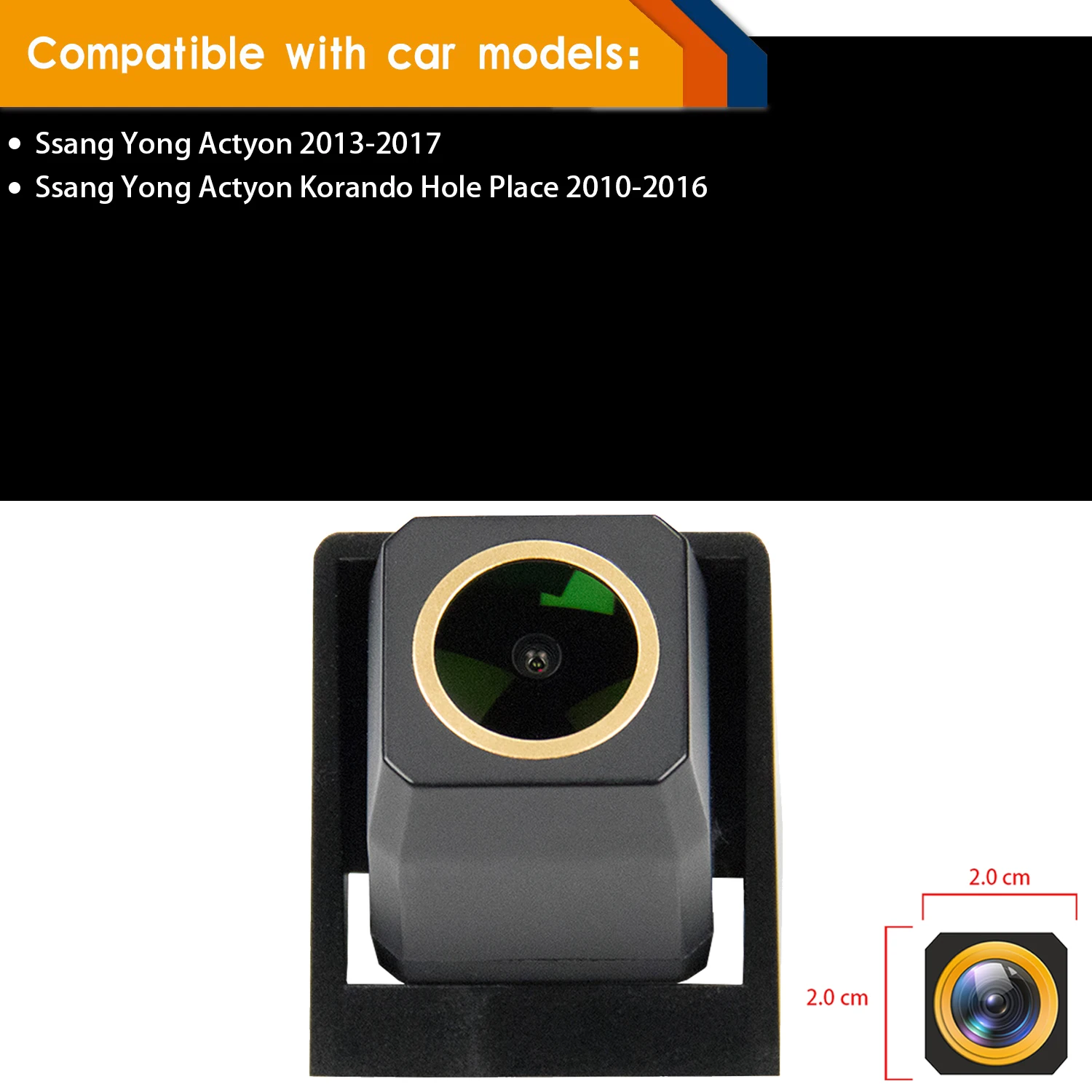 HD 1280* 720p Rear View Camera for Ssang Yong Actyon (2013-2017), Night vision Reversing Backup Original Camera Hole Camera