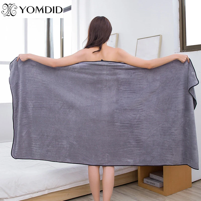 

Superfine Fiber Bath Towel Solid Color Towels 90*180cm Soft and Absorbent Cleaning Large Hotel Home Bathroom Gifts