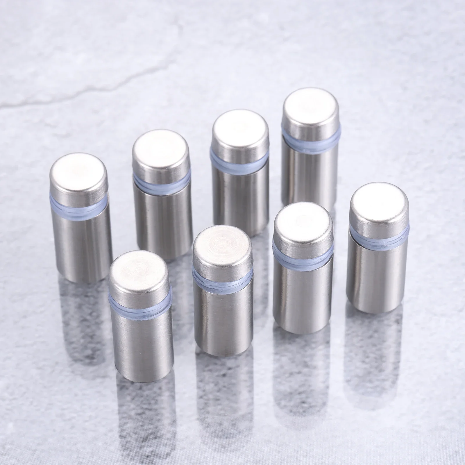 8 Stuks 12X25Mm Glazen Standoff Schroeven Expansiebuizen Roestvrij Staal Spiegel Nagel Ondersteuning Verf Frame Reclame Bord Mount Schroef