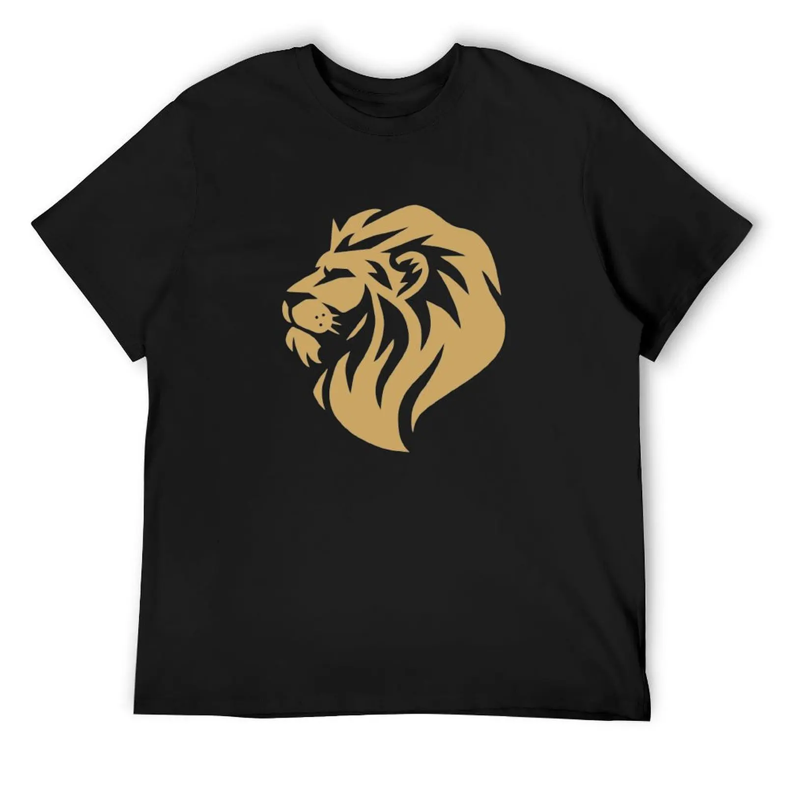 

Lion Leo Animal King Golden graphic Head Design Graphic Art Abstract T-Shirt funny meme t-shirts blacks T-shirt men