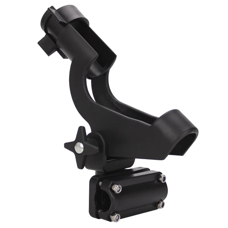 Fishing Rod Holder with Combo Mount, Adjustable Fishing Boat Rod Holder, Black Finish