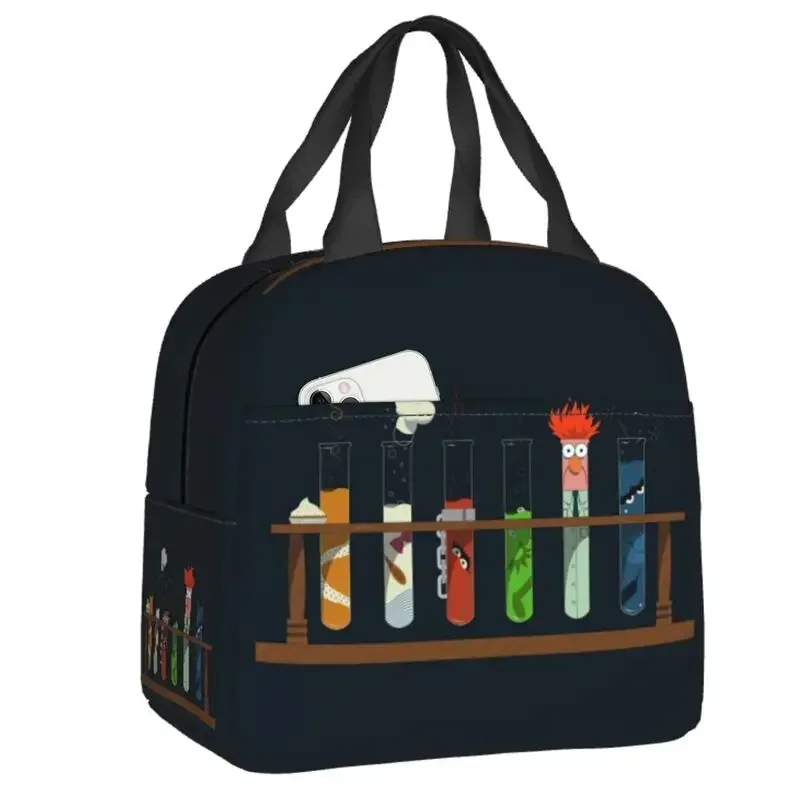 Elements Periodic Table Thermal Insulated Lunch Bag Science Chemistry Chemical Portable Tote for School Storage Food Box