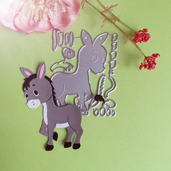 beautiful animal donkey cutting dies for English letters, scrapbooks, reliefs, craft stamps, photo album puzzl