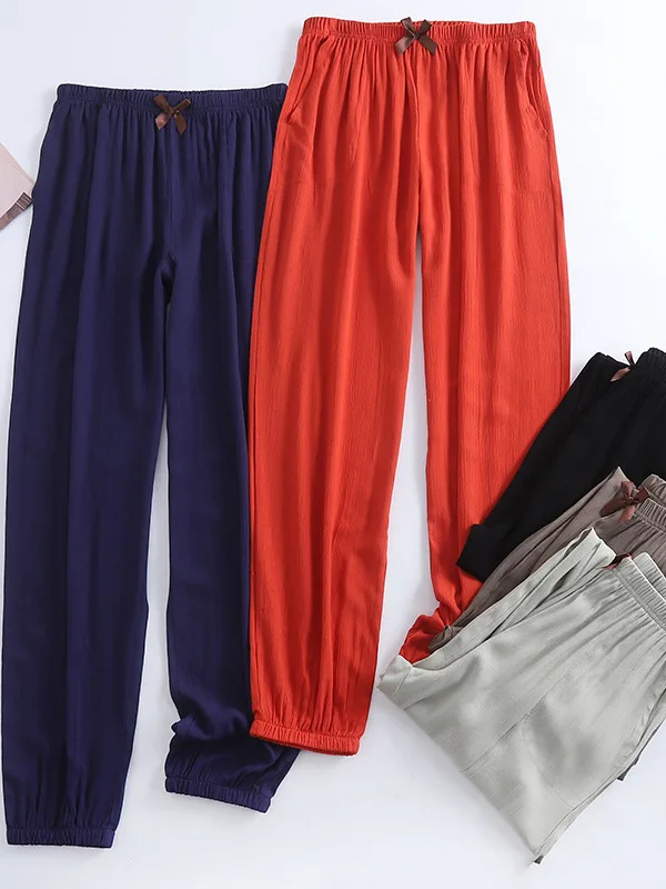 

Experience Edition!!! Limited Quantity!!! Summer Ladies Mosquito-Resistant Cotton Silk Taffeta Home Pants Breathable
