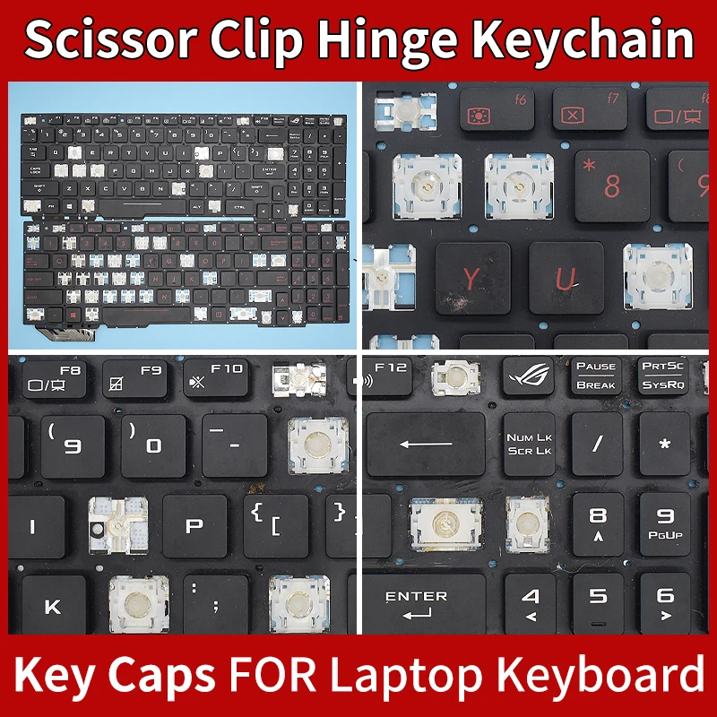 Zamiennik klawiszy i zawiasów do klawiatury Asus Rog GL553 GL553V GL553VW ZX53V ZX73 FX553VD FX53VD FX753VD FZ53V GL753 Black Keycap Keyboard