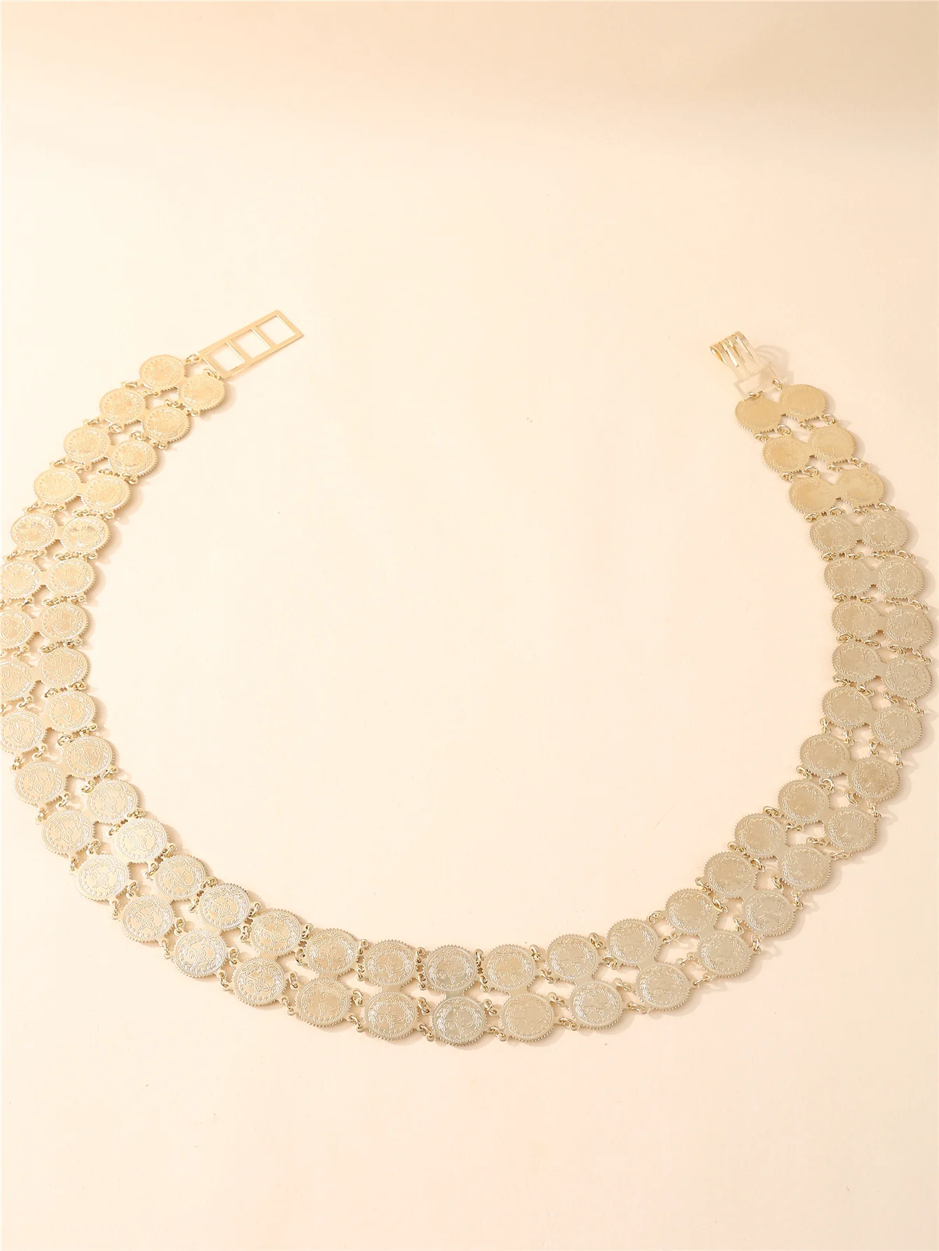 Arabische Damen-Münzen-Design-Taillenkette, luxuriöser Vintage-Stil, verstellbar für Hochzeit, Party, Festival – Detail 5