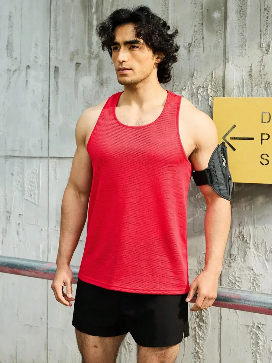 

Mens Breathable Mesh Tank Top And Athletic Shorts Set For Gym Workout Streetwear