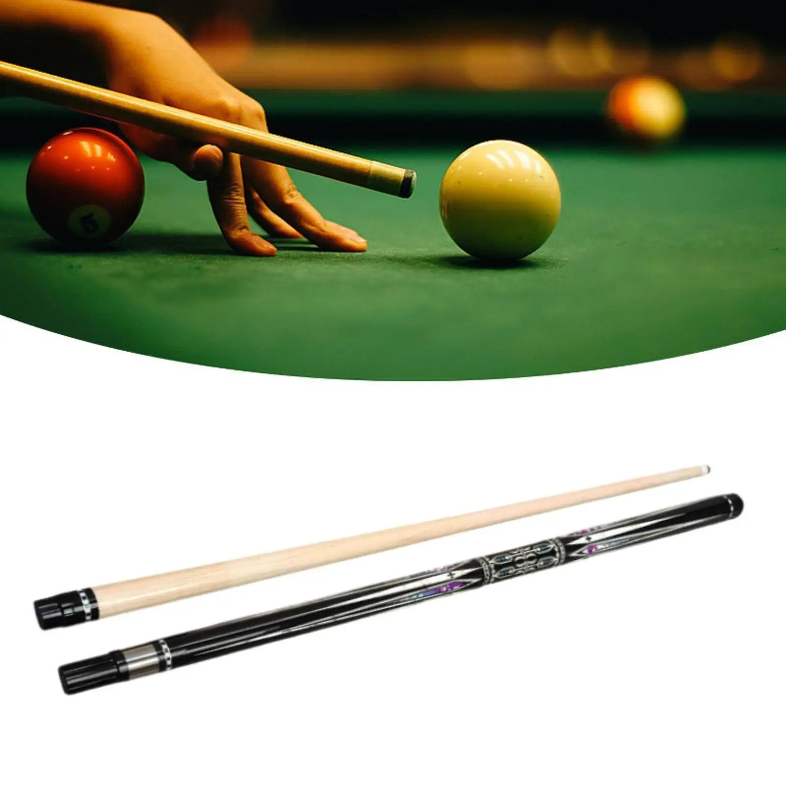 Wood Pool Cue Stick Replacement Nine Ball Pool Cue Length 145cm Professional Lightweight Premium Snooker Cue for House Practice