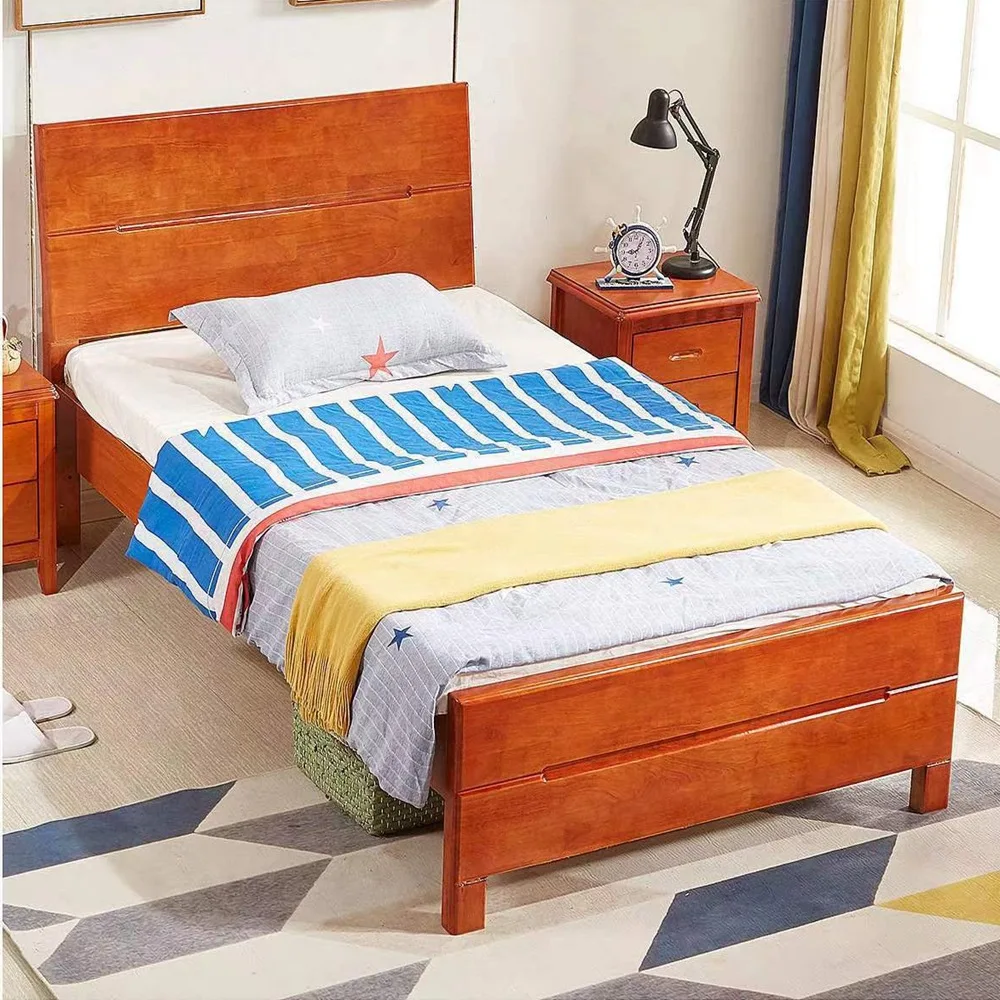 Solid Wood Bed 1.5m Double 1.8m Rental Room  Simple Single  1.2m