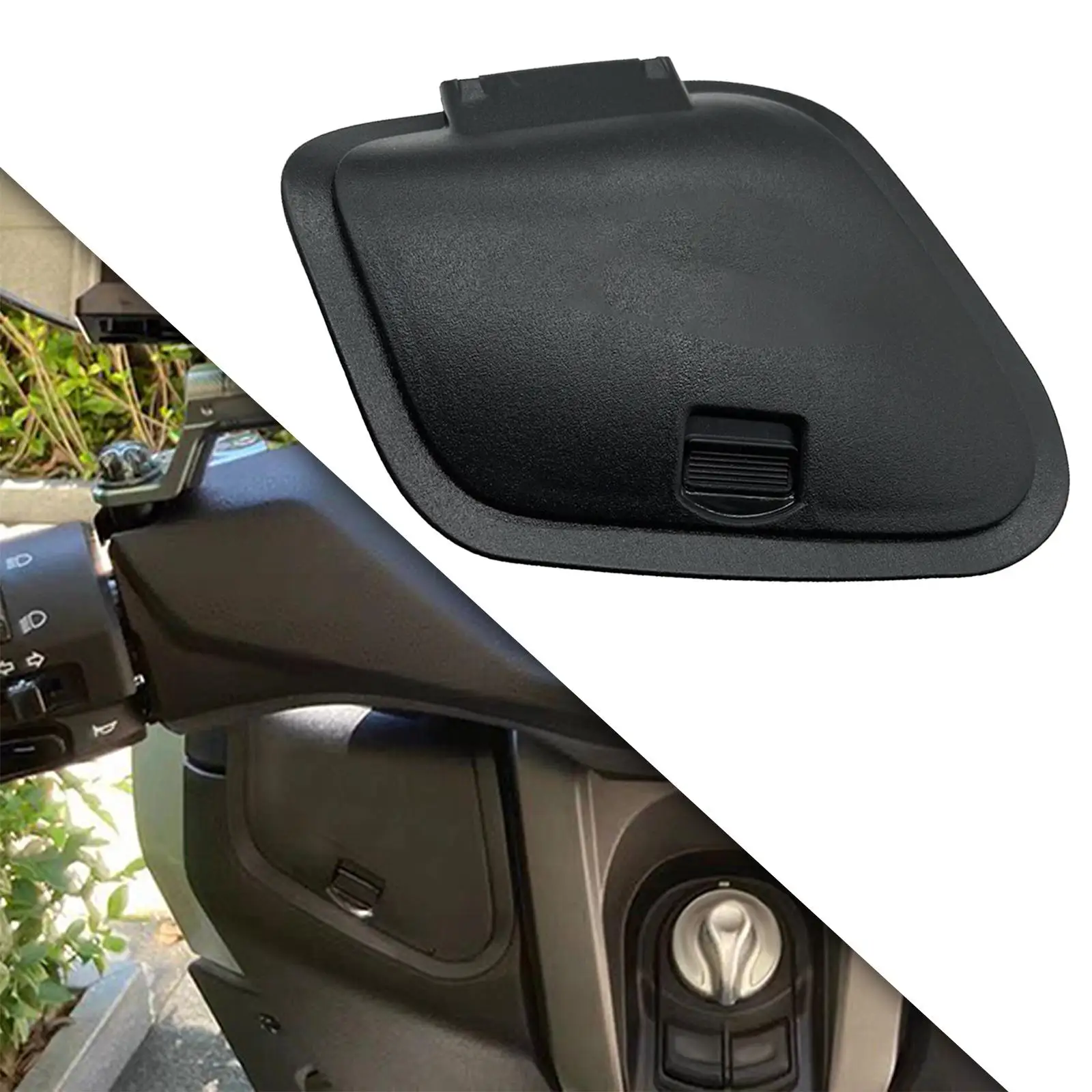 Side Pocket Cover Cap, Professional Black Waterproof Easy to Install Effective Durable Parts for 15 Motorcycle