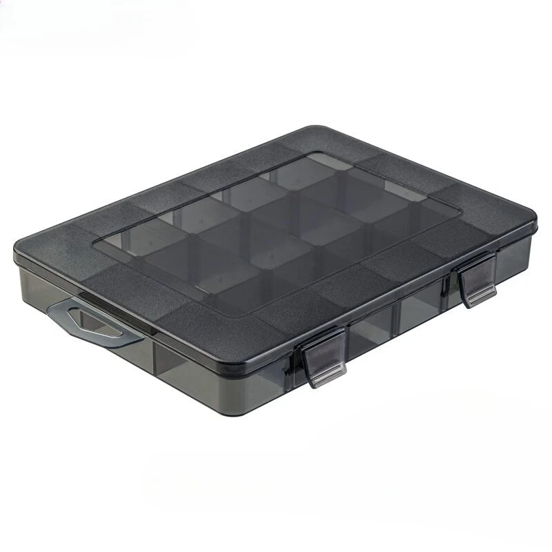 

Multifunctional parts box storage box, black transparent small grid