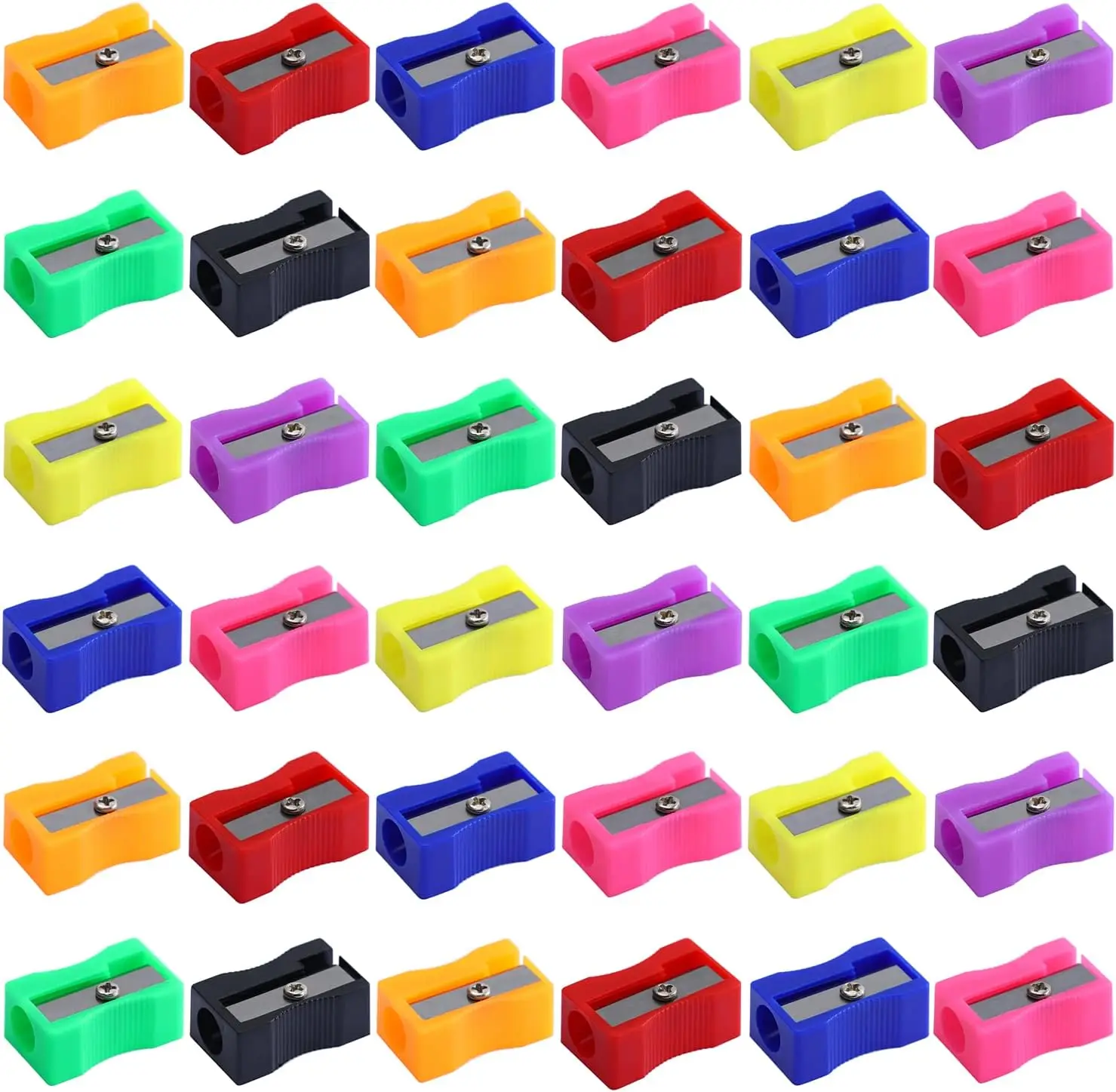 50 Pieces Pencil Sharpeners in Bulk Colorful Mini Handheld Pencil Sharpener for Kids Small Manual Pencil Sharpeners for School