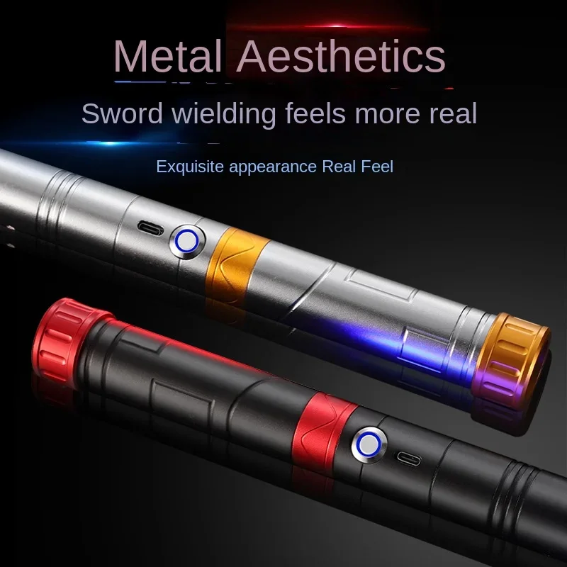 New Planet Laser Sword Explosion Flash Light Sword Cross dressing Adult Toy 16 Color 2-in-1 Metal Laser Sword