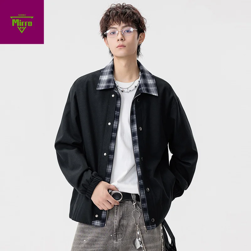 

【Mirrordust】Autumn Windproof Warm Plus Size Casual Jacket American Style Loose Casual CoatM-8XL