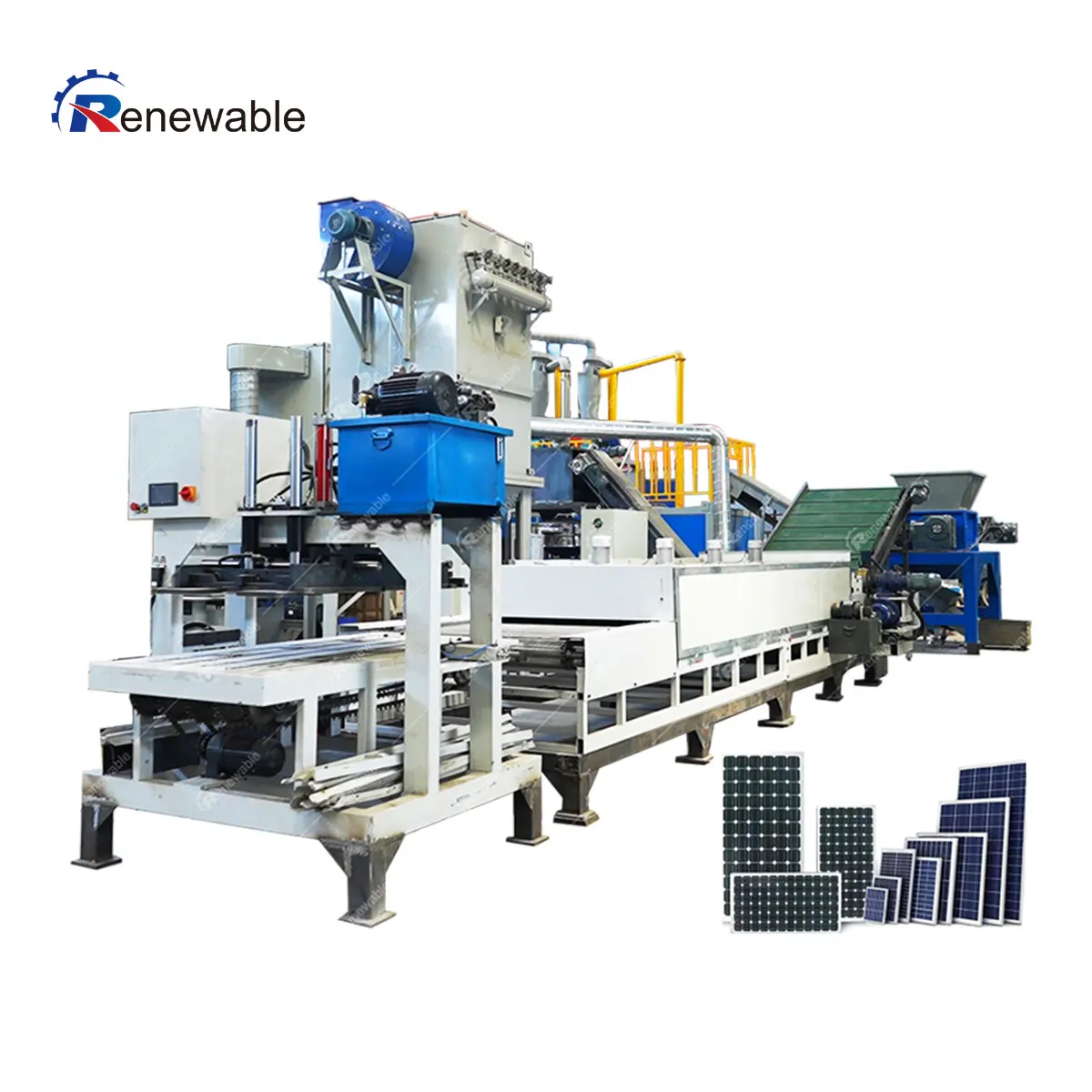 New Design Products Solar Panel Metals Separating PV Cell Scrap Shredding Crushing Sorting Recycling Plant