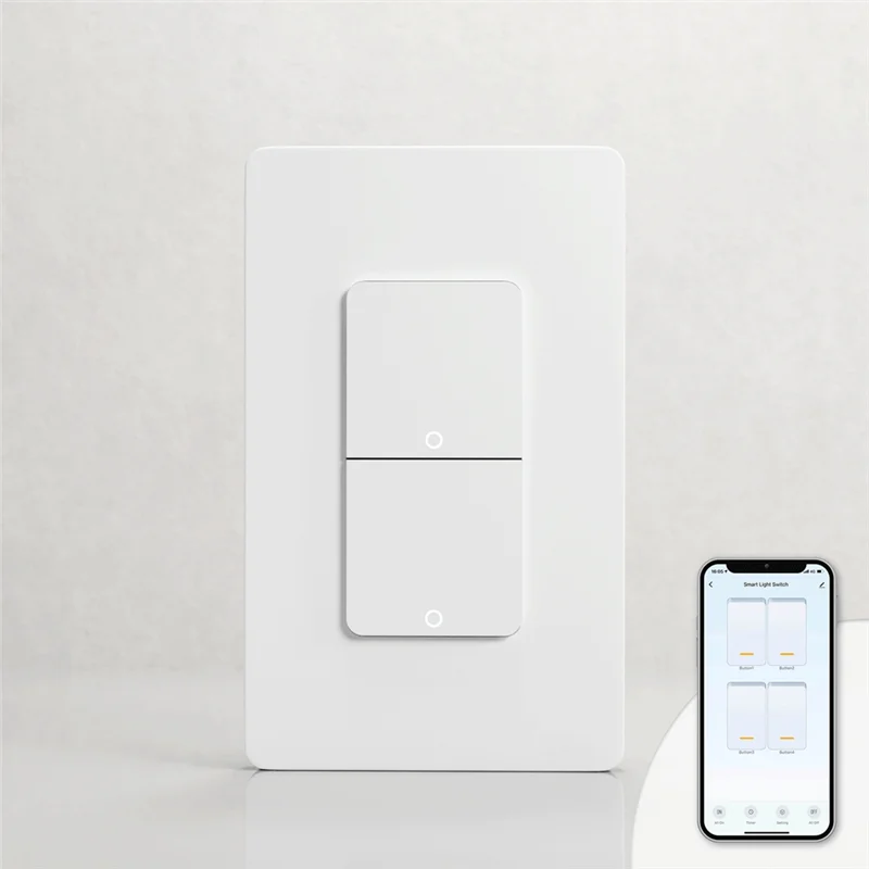 ممتاز-Tuya Wi-Fi مفتاح الإضاءة الذكي الولايات المتحدة قطب واحد دفع زر الجدار التبديل العمل مع أليكسا جوجل المنزل الولايات المتحدة التوصيل