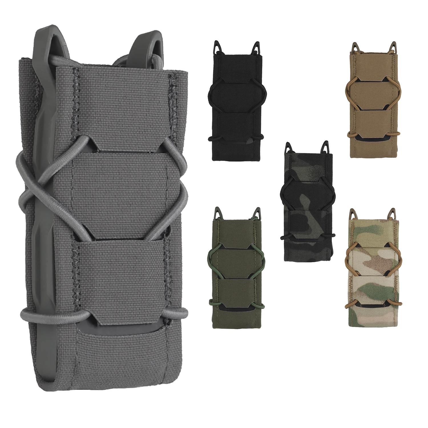 

Tiger V2 Single Molle HOOk&LOOP Clip 9 мм 10 мм .357 .40 .45 Подсумок для журналов для пистолетов Ручной пистолет Mag Carrier Сумка для фонарика EDC