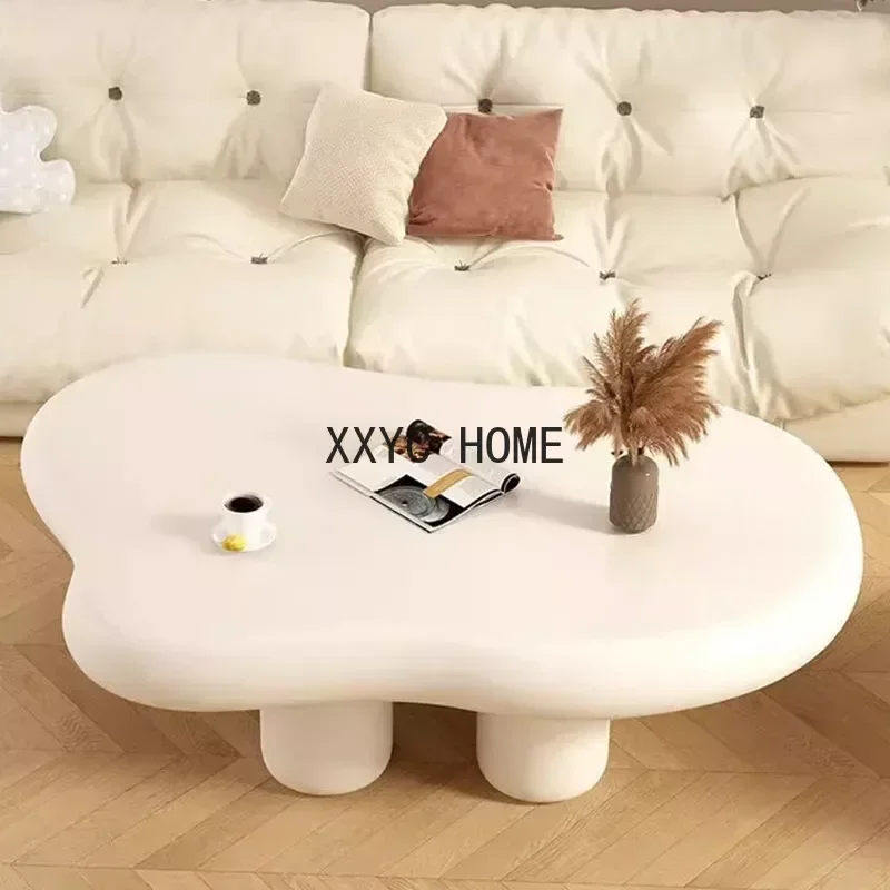 Nordic Luxury Living Room Modern Home Aesthetic Coffee Table White Minimalist Mesa Auxiliar Interior Decoration