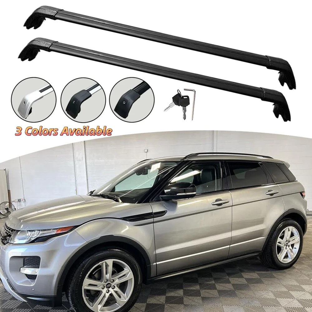 

2PCS Aluminum Crossbar Fit for Land Rover Range Rover Evoque L538 2012-2018 Cross Bar Roof Luggage Cargo Carrier Lockable