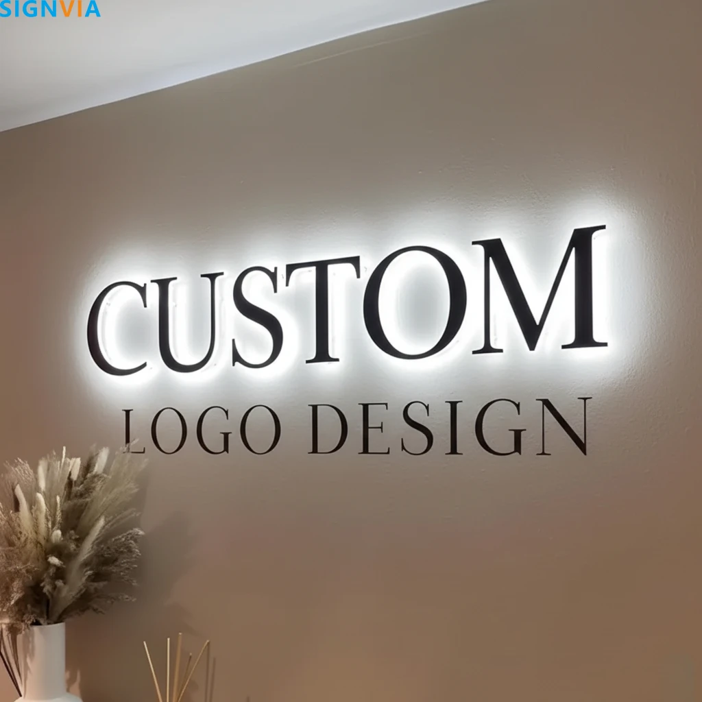 

Светодиодная акриловая вывеска со светящимися буквами на заказ - 3D люксовый бренд, металлическая вывеска с буквами, неоновая настенная вывеска для бизнес-рекламного освещения