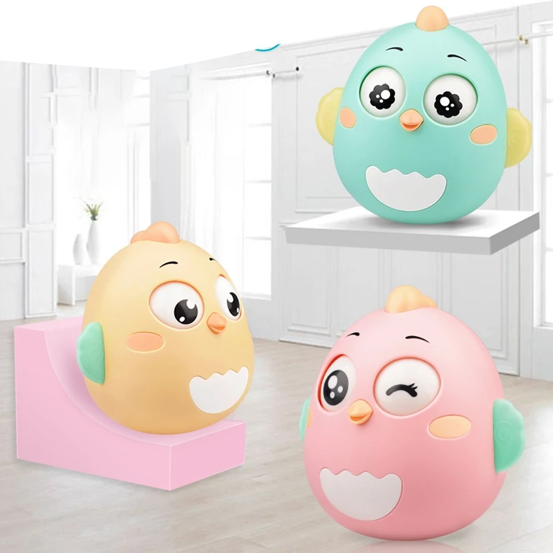 Cartoons Cute Chick Tumbler Toys Children's Gifts Education Puzzle Doll Tumbler For Newborns Gift