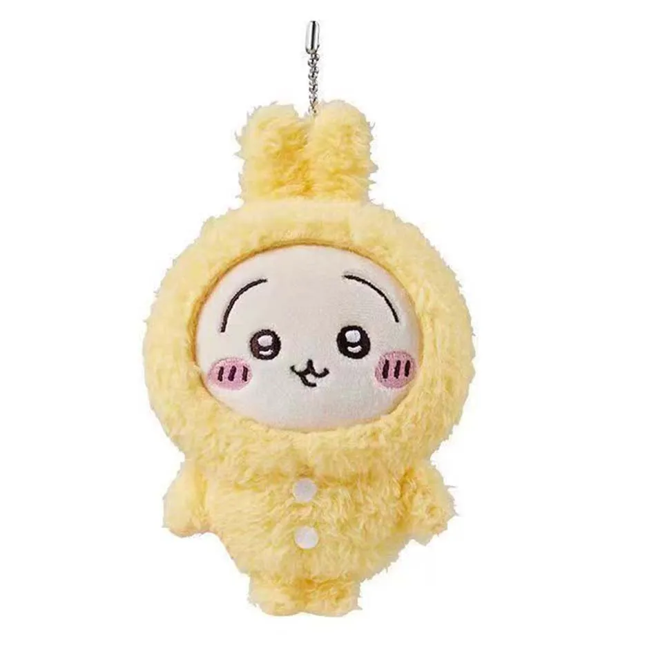 1-6pcs Cute Plush Cartoon Squeak Doll Keychains Pendant Girl Heart Backpack Pendant Super Cute Keyring Jewelry Gifts