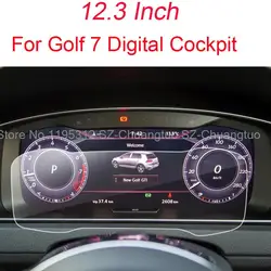 Screen Protector Tempered Glass  For Golf 7 Digital Cockpit 12.3 Inch 2018 Car Instrument Display Auto interior film fittings