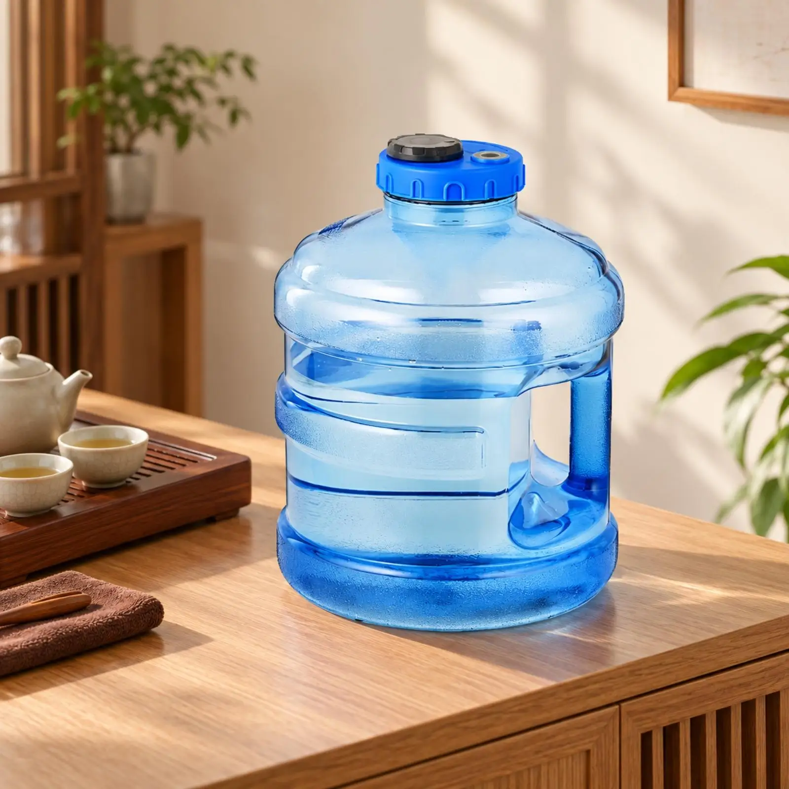 Polycarbonate Water Barrel Odor-Resistant Wide-Mouth Water Storage Barrel Carboy Transparent Container Pump-Compatible