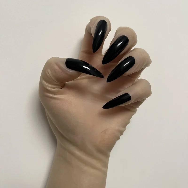 Latex Nail Art Split Finger Handschuhe Ultradünne hochelastische Handschuhe Einteilige Formanimation