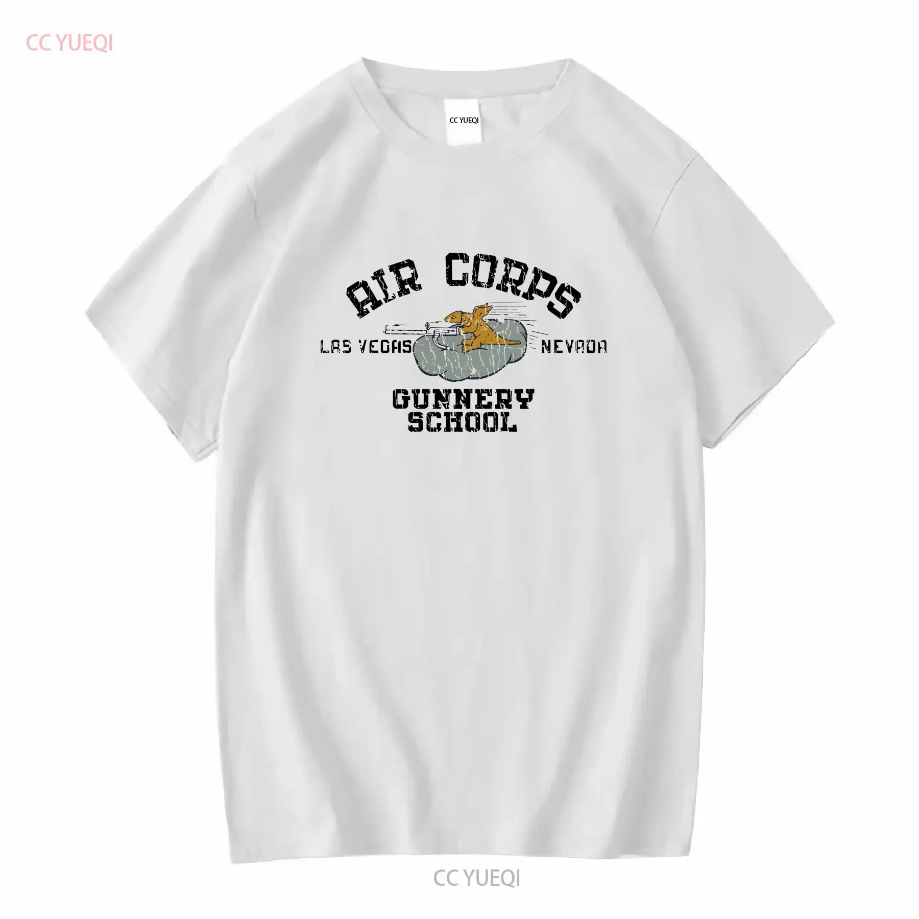 Las Vegas Army Air Corps Artillery School 1941 Vintage hombres camiseta manga larga o corta vintage lavado estirado homme