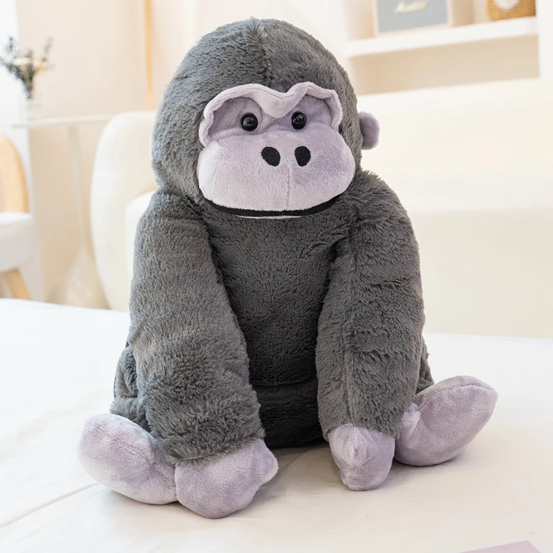 Sac à dos créatif en peluche gorille de 32CM, poupée en peluche de singe mignon, sac à dos d'école amusant pour étudiant, cadeaux