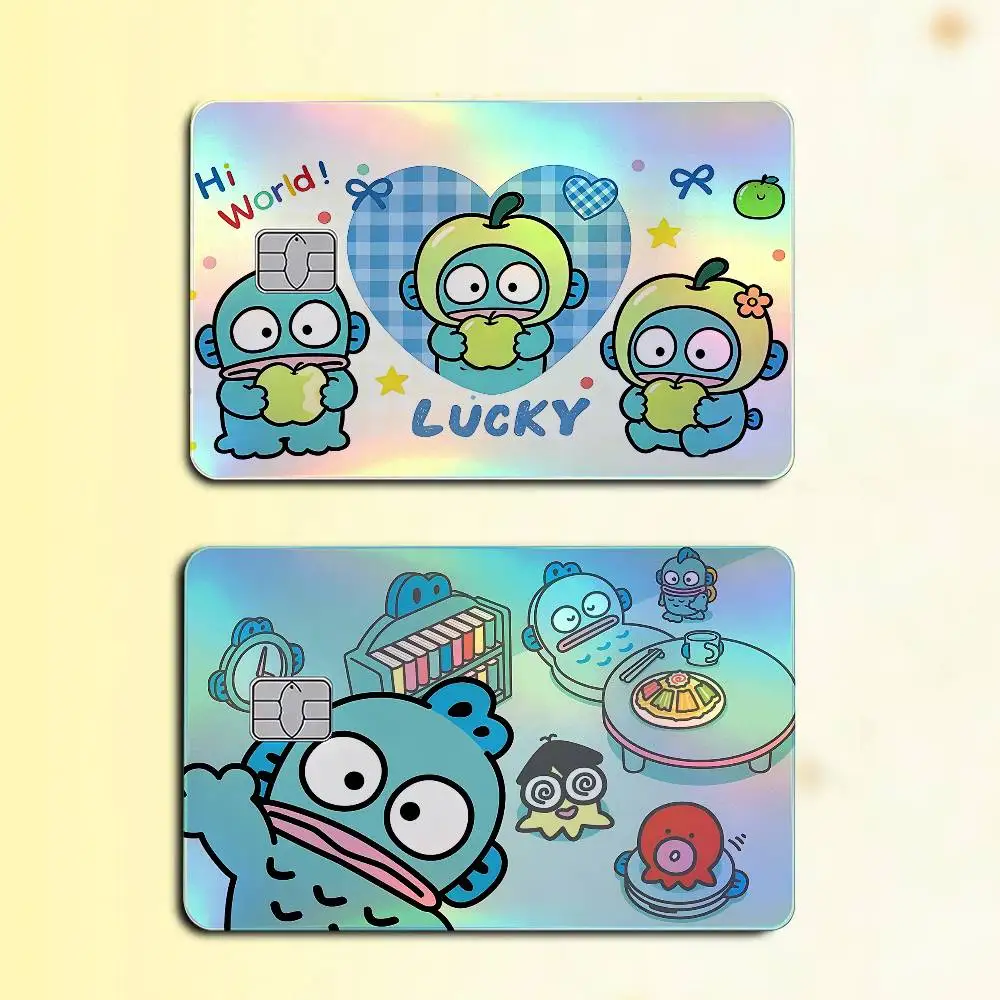 H-Hangyodon Laser Holographic Card Skin Sticker For Credit Debit Cards - 4pcs/Set Waterproof Scratch-Resistant Protector
